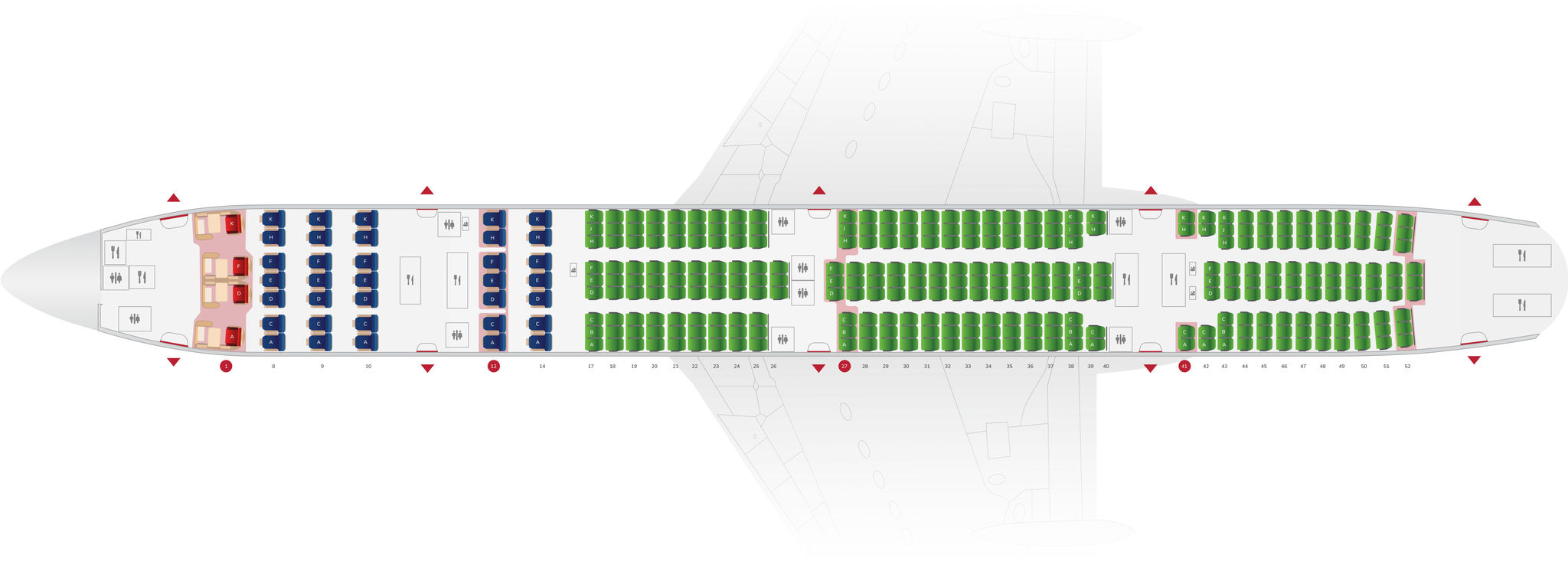 Air India LOPA B777 - 300ER Seat Map